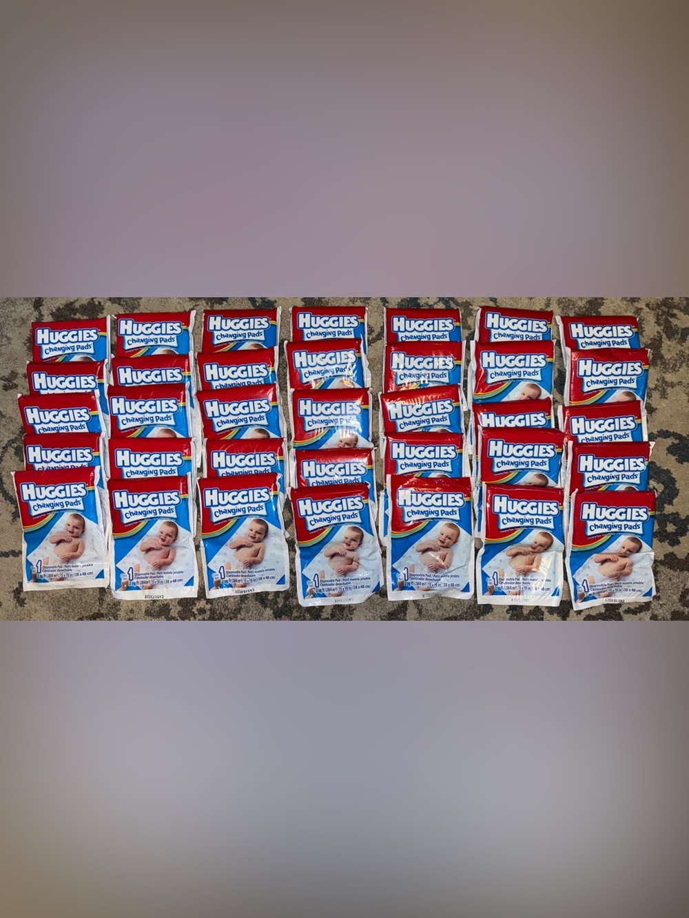 Bundle of 35 Vintage Y2K Huggies disposable changing pads individually wrapped